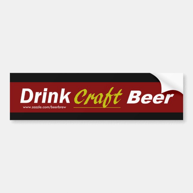 Drink Craft Beer - Bildekal (Framsidan)