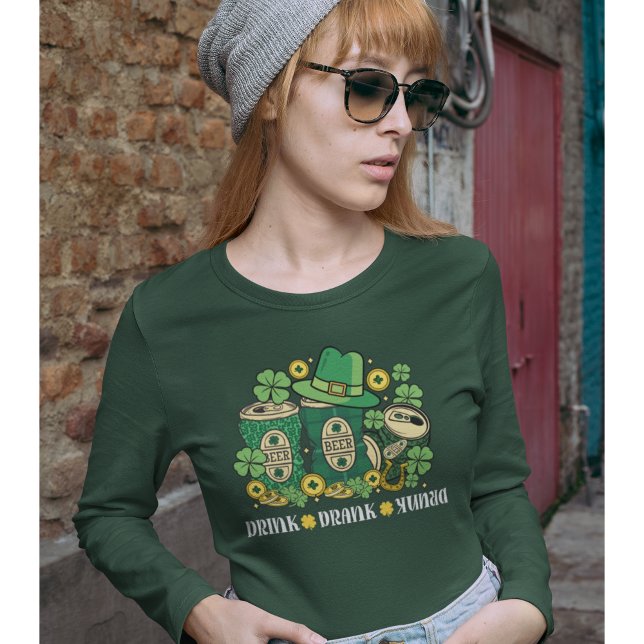 Drink Drank Drunk Funny St Patrick's Day Beer T Shirt (Skapare uppladdad)