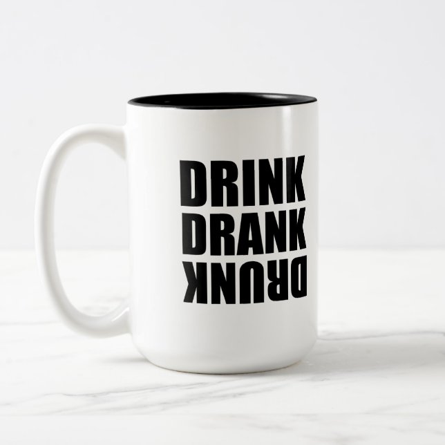 Drink Drank Drunk Två-Tonad Mugg (Vänster)