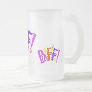 Drink för BFF-bästa vänför evigt upp Frostat Ölglas