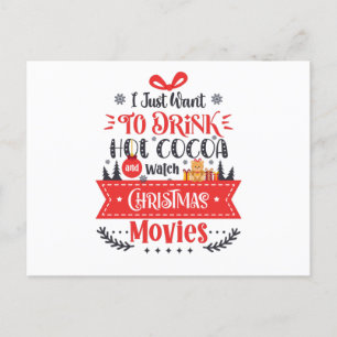 Drink Hett Cocoa Se julfilm Vykort