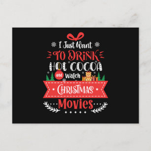 Drink Hett Cocoa Se julfilm Vykort