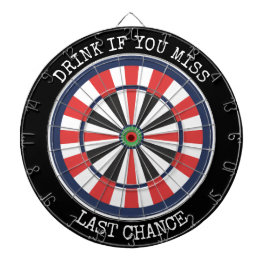 Drink If You Miss Funny Dartboard Bar Decor Darttavla