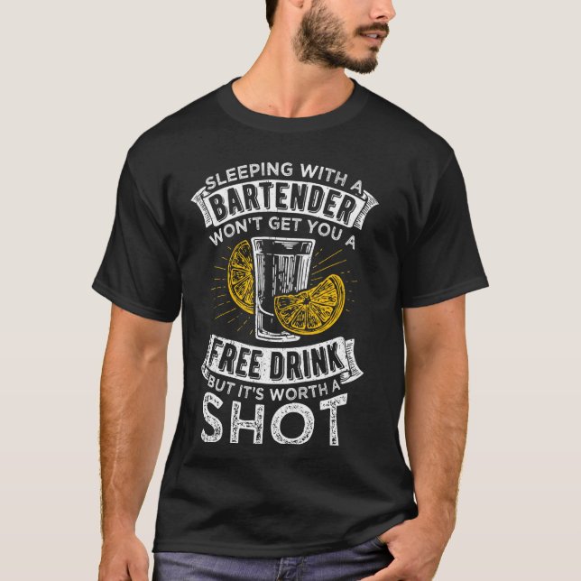 Drink Klubb Pub Alcohol Bartender Party Spipande D T Shirt (Framsida)