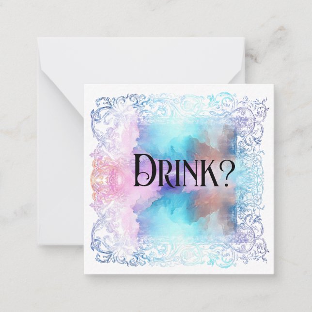 *~* DRINK? Koppling till AP63-platta anteckningsko Anteckningskort (Framsida)