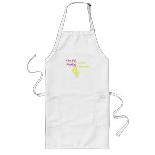 Drink Lemonade Funny Humor Långt Förkläde