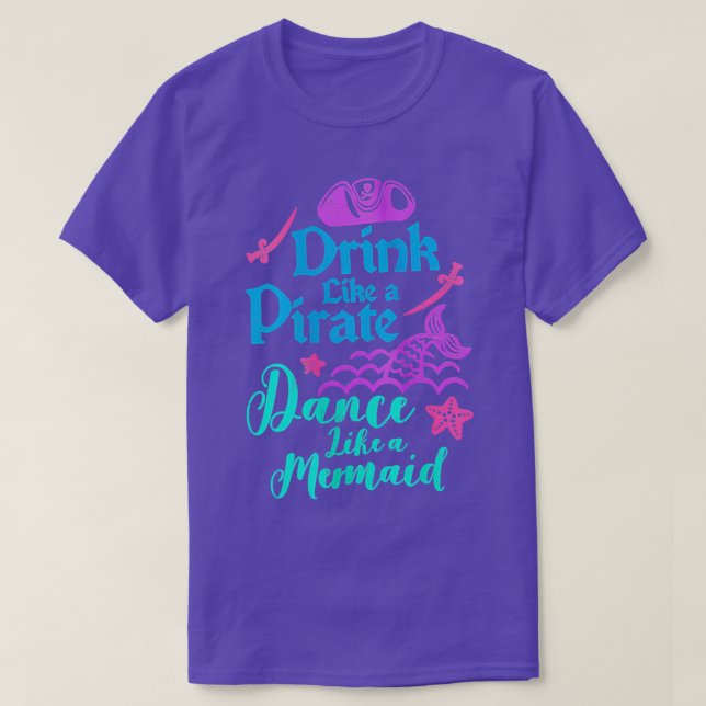 Drink Like A Pirate Dance Like A T Shirt (Design framsida)