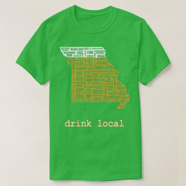 Drink Local Chemise de bire Missouri Classique T Shirt (Design framsida)