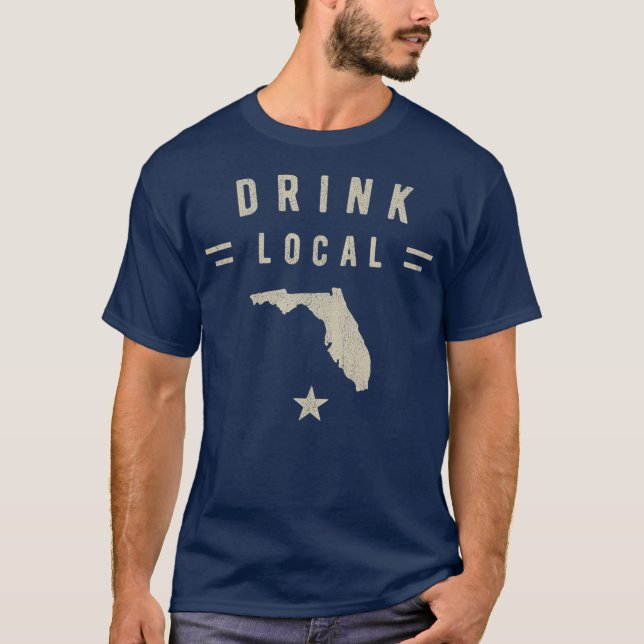 Drink Local Florida Craft Beer Älskare T Shirt (Framsida)