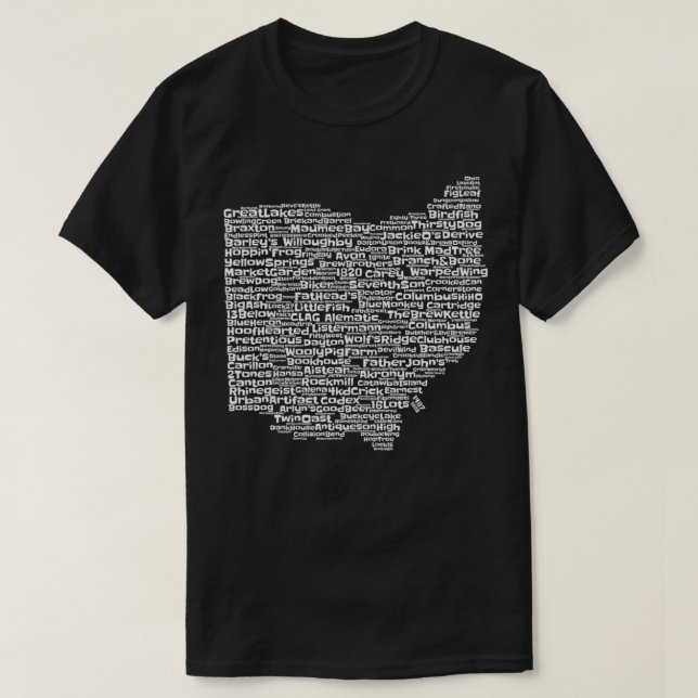 Drink Local Ohio Breweries  T Shirt (Design framsida)