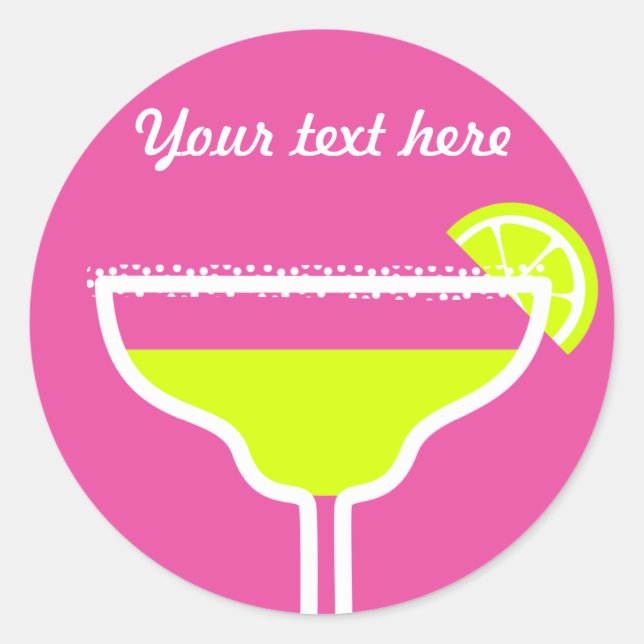 Drink Marguerita Runt Klistermärke (Framsida)