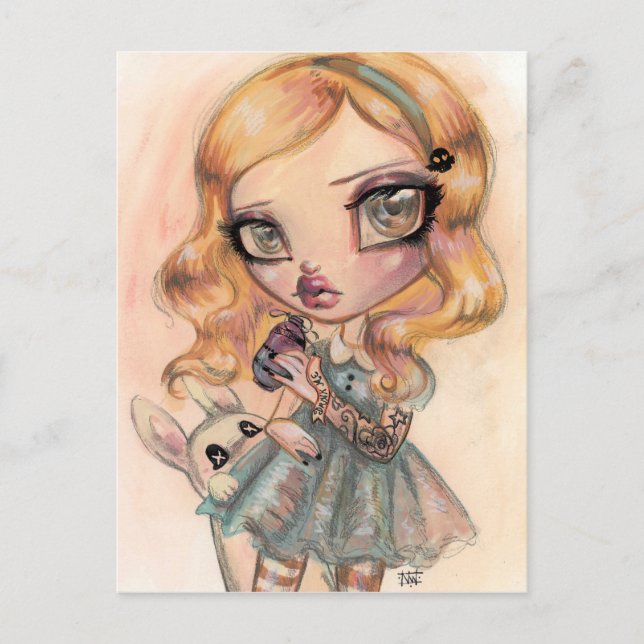 Drink Me - Alice i underlandet av Natasha Wesrock Vykort (Framsida)