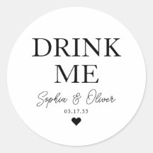 DRINK ME Dessert Candy Pub Heart Wedor Favor