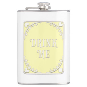 "Drink Me" Whimsical Victorian Filigree Gult Fickplunta