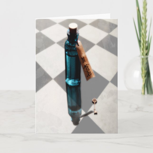 DRINK ME Wonderland Greeting Card Kort (Framsida)