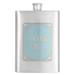 "Drink Me" Wonderland Tea Party Blue Emblem Fickplunta