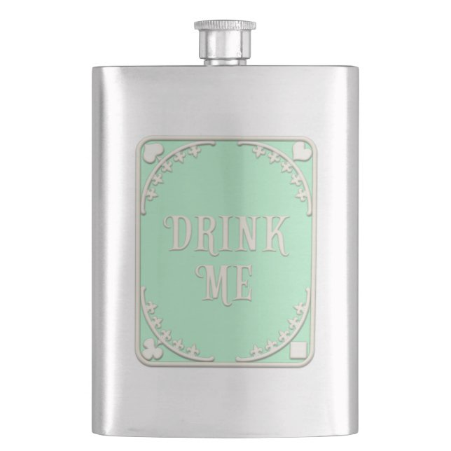 "Drink Me" Wonderland Tea Party Grönt Emblem Fickplunta (Framsidan)