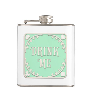 "Drink Me" Wonderland Tea Party Grönt Emblem Fickplunta