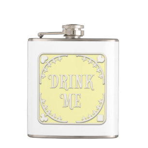 "Drink Me" Wonderland Tea Party Gult Emblem Fickplunta