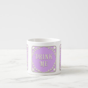 "Drink Me" Wonderland Tea Party Lila Emblem Espressomugg
