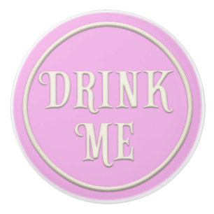"Drink Me" Wonderland Tea Party Pastel Rosa Knopp