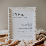 Drink Menu för STELLA Bröllop Pub Poster<br><div class="desc">Upptäck vår Stella Collection-allyr, som är noggrant utformad för att infektera din babydusch med en luft av modern minimalism och en aning edgy sofistikering. Designad för att sömlöst blanda bohemisk charm med tidlös elegans, garanterar denna mångsidiga samling att upphöja estetiken i vilken stil babydusch som helst och förvandla firande till...</div>