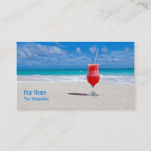 Drink på strandanpassningsbarvisitkortar visitkort