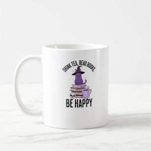Drink Read Bokar Whimsigoth Halloween Design Desig Kaffemugg