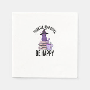 Drink Read Bokar Whimsigoth Halloween Design Desig Pappersservett