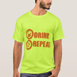 drink repeat alcool humour biere t shirt