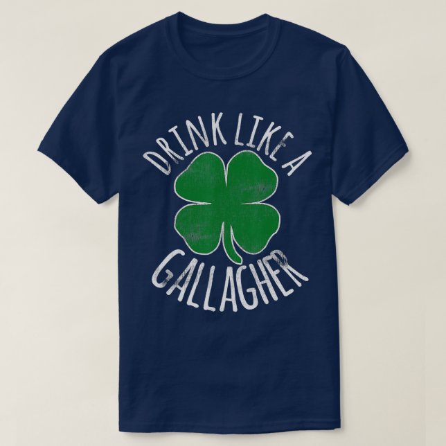 DRINK SOM EN GALLAGHER St patricks day BeIrish T Shirt (Design framsida)