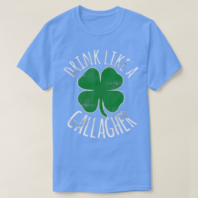DRINK SOM EN GALLAGHER St patricks day BeIrish T Shirt (Design framsida)