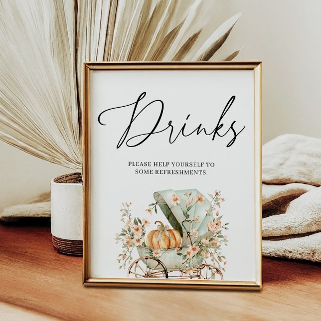 Drink Station Fall Little Pumpkin Baby Shower Poster (Skapare uppladdad)