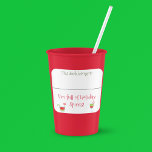 Drink Sticker Marker Namn Funny jul Cocktail Fyrkantigt Klistermärke<br><div class="desc">*** Köp Avslutat Projektionsyta när du använder detta klistermärke för drycksmarkörer*** Denna utformning kan vara personlig i det område som tillhandahålls genom att ändra foto och/eller text. Du kan också anpassa den genom att klicka på Anpassa den här mallen och sedan välja klicka för att anpassa ytterligare alternativ och ta...</div>