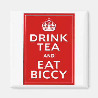 Drink Tea och Eat Biccy ~ British Roligt Magnet