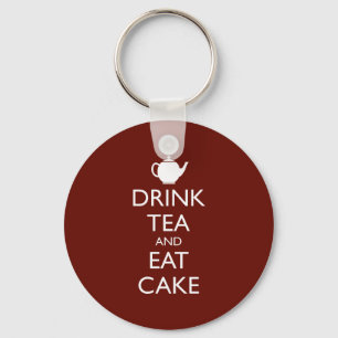 DRINK TEA OCH EAT CAKE NYCKELRING