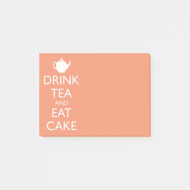 DRINK TEA OCH EAT CAKE POST-IT BLOCK (Framsida)