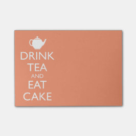 DRINK TEA OCH EAT CAKE POST-IT BLOCK