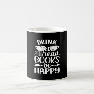 Drink Tea Read Bok Be Lycklig Kaffemugg