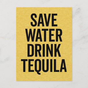 Drink Tequila Funny Quote Vykort