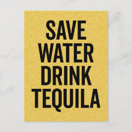 Drink Tequila Funny Quote Vykort