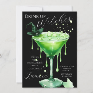 "Drink Up Witches" Bachelorette Party-inbjudan Inbjudningar