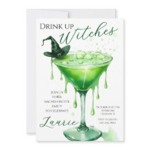 "Drink Up Witches" Bachelorette Party-inbjudan