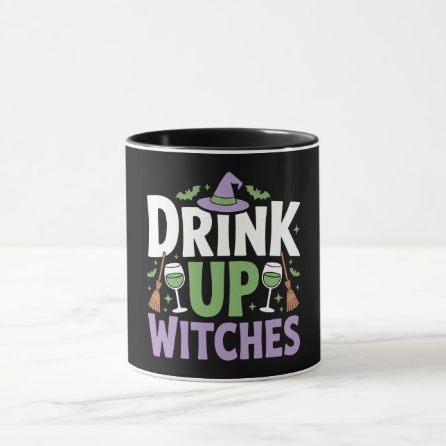 Drink Up Witches Halloween Party Mugg (Center)