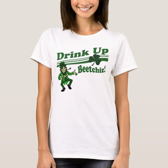 Drink upp det Beetchiz troll Tee Shirt (Framsida)