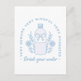 Drink vatten påminnelse - hydrerade citattecken es vykort