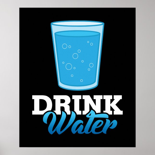Drink Vatten Spara Vatten Poster (Framsidan)