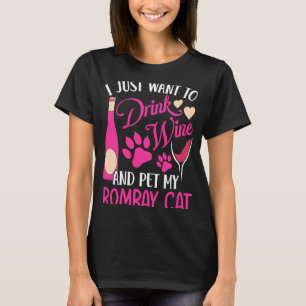 Drink Vin och Pet My Bombay Cat Mamma Humor Ca T Shirt