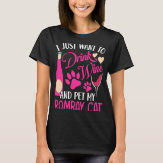 Drink Vin och Pet My Bombay Cat Mamma Humor Ca T Shirt