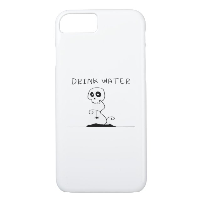 Drink Water - Eat Drink And Be Scary Retro Classic Case-Mate iPhone Skal (Baksida)